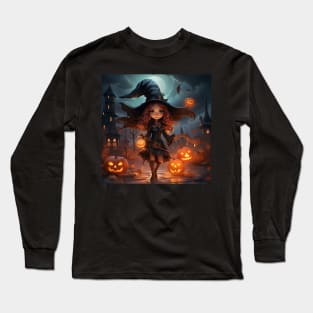 Happy halloween witch Long Sleeve T-Shirt